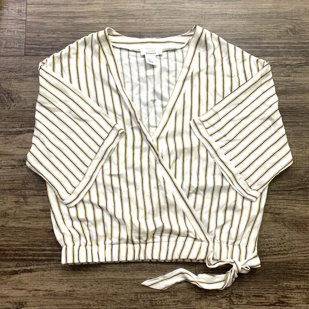 Striped Womans Blouse Size Large